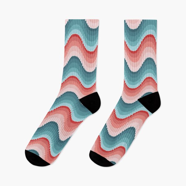 Item preview, Bargello wave pattern in pink and blue - seamless pattern designed and sold by colorofmagic.