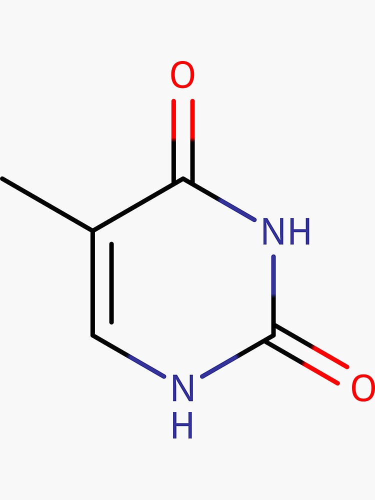 "Thymine Chemical Structure" Sticker for Sale by gurnarok Redbubble