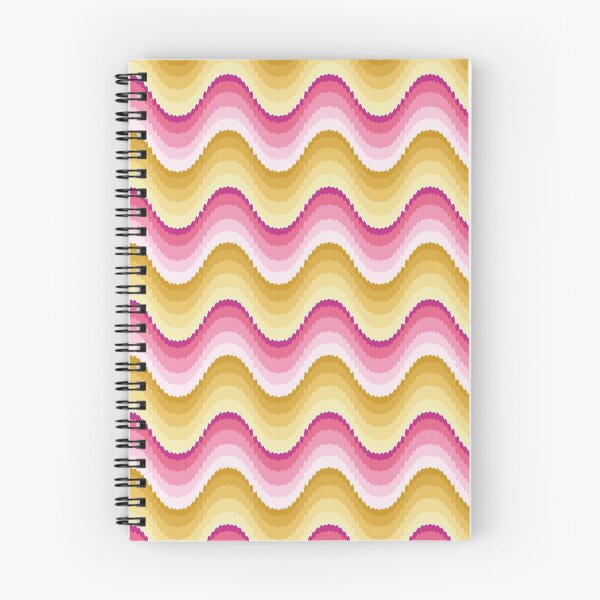 Item preview, Bargello waves in pink and golden yellow - seamless pattern designed and sold by colorofmagic.