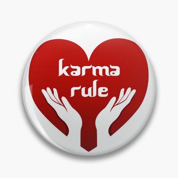 Item preview, Karma Rule - Love Heart Hands - Red on White designed and sold by NoMatterLab.