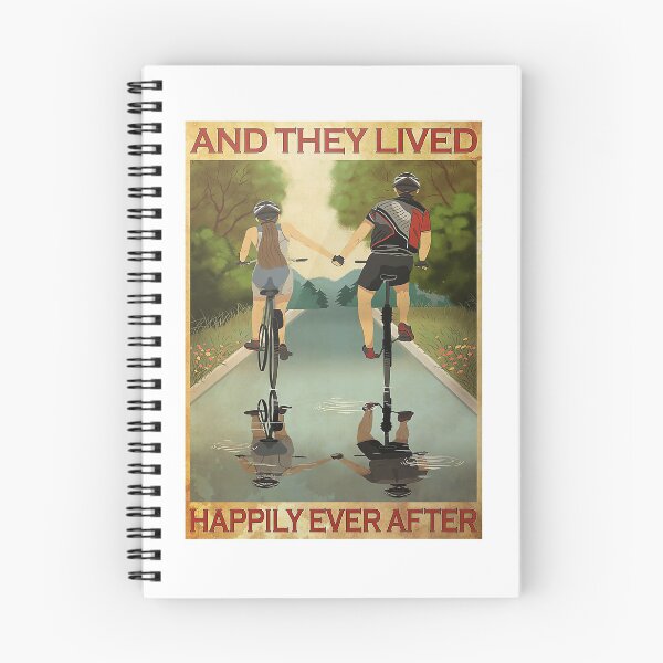 Item preview, Husband And Wife Cycling And They Lived Happily Ever After Poster designed and sold by AlicjaFAdamczyk.