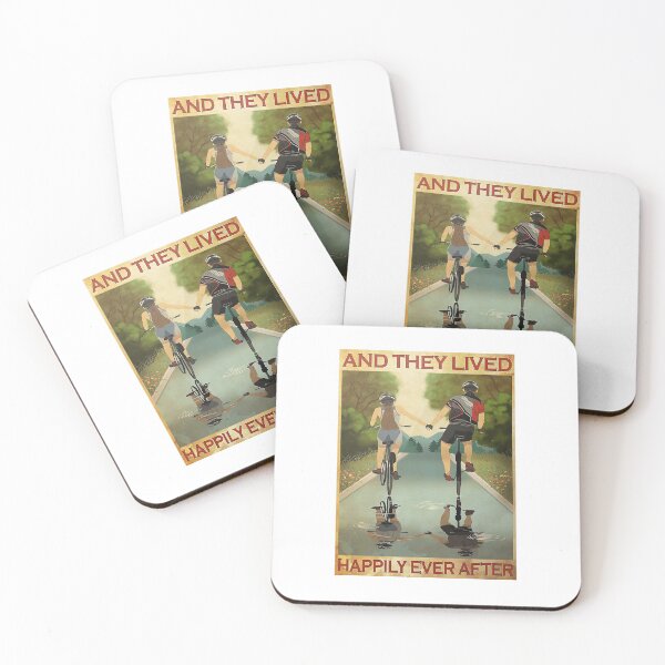 Item preview, Husband And Wife Cycling And They Lived Happily Ever After Poster designed and sold by AlicjaFAdamczyk.