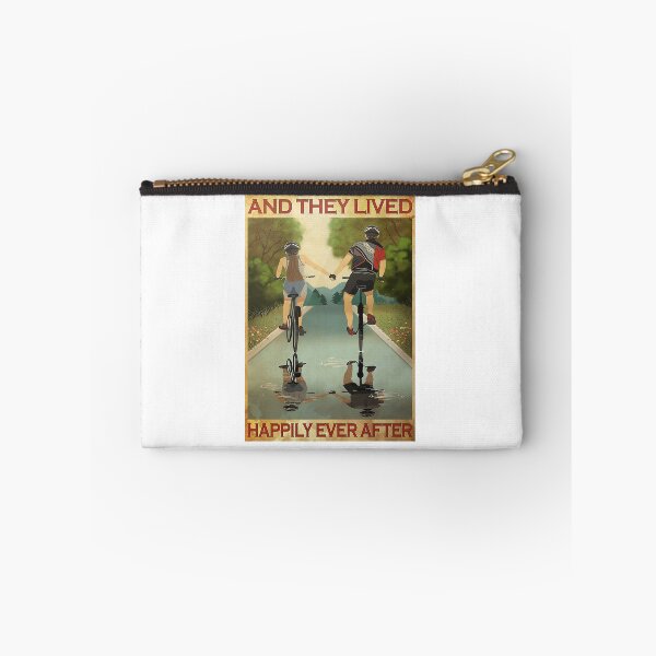 Item preview, Husband And Wife Cycling And They Lived Happily Ever After Poster designed and sold by AlicjaFAdamczyk.