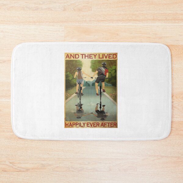 Item preview, Husband And Wife Cycling And They Lived Happily Ever After Poster designed and sold by AlicjaFAdamczyk.