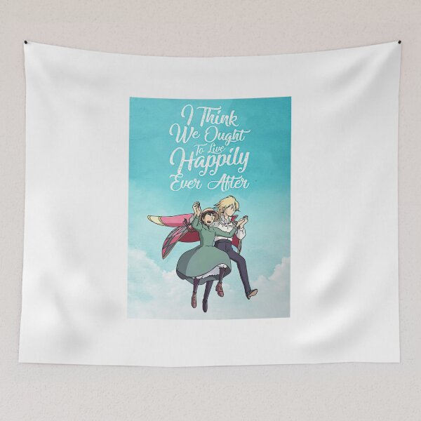 Item preview, I Think We Ought To Live Happily Ever After Howl’S Moving Castle Poster designed and sold by AlicjaFAdamczyk.