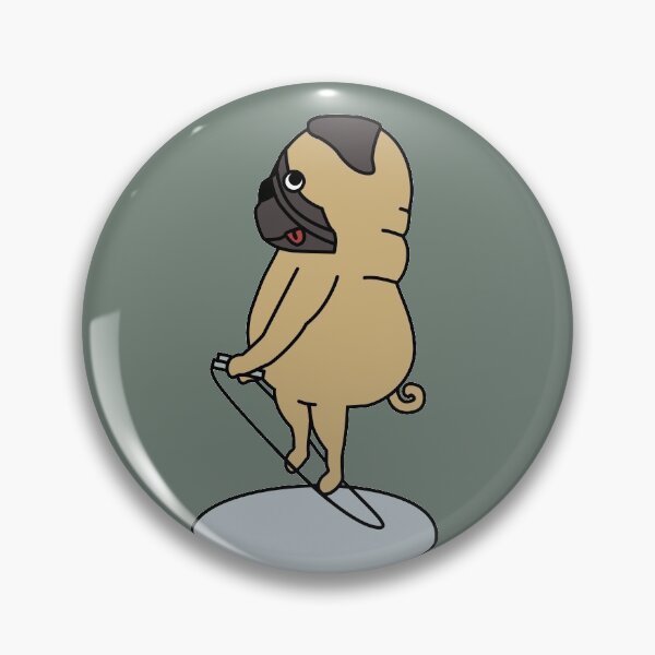 Item preview, Crossfit pug with skipping rope designed and sold by TrueType.