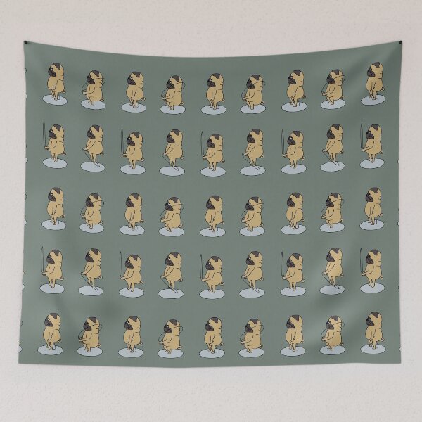 Item preview, Crossfit pug with skipping rope designed and sold by TrueType.