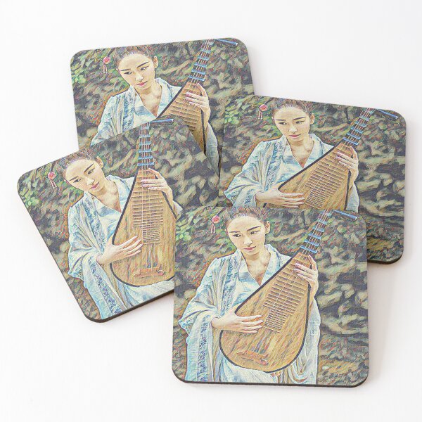 Item preview, a Chinese woman playing a musical instrument designed and sold by Abawoey.