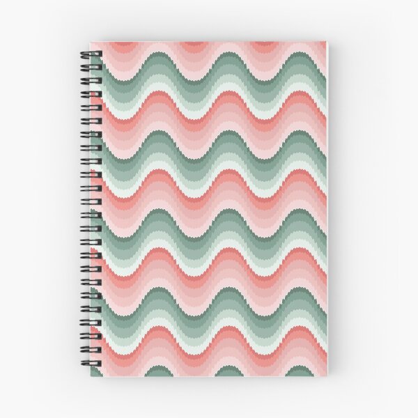 Item preview, Bargello wave pattern in pink and green designed and sold by colorofmagic.