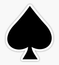 ACE of Spades T-Shirt Lucky Lady Luck Sticker Skirt Duvet Sticker