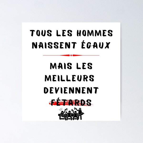 Aperçu de l'œuvre Les hommes naissent égaux créée et vendue par catoo666.