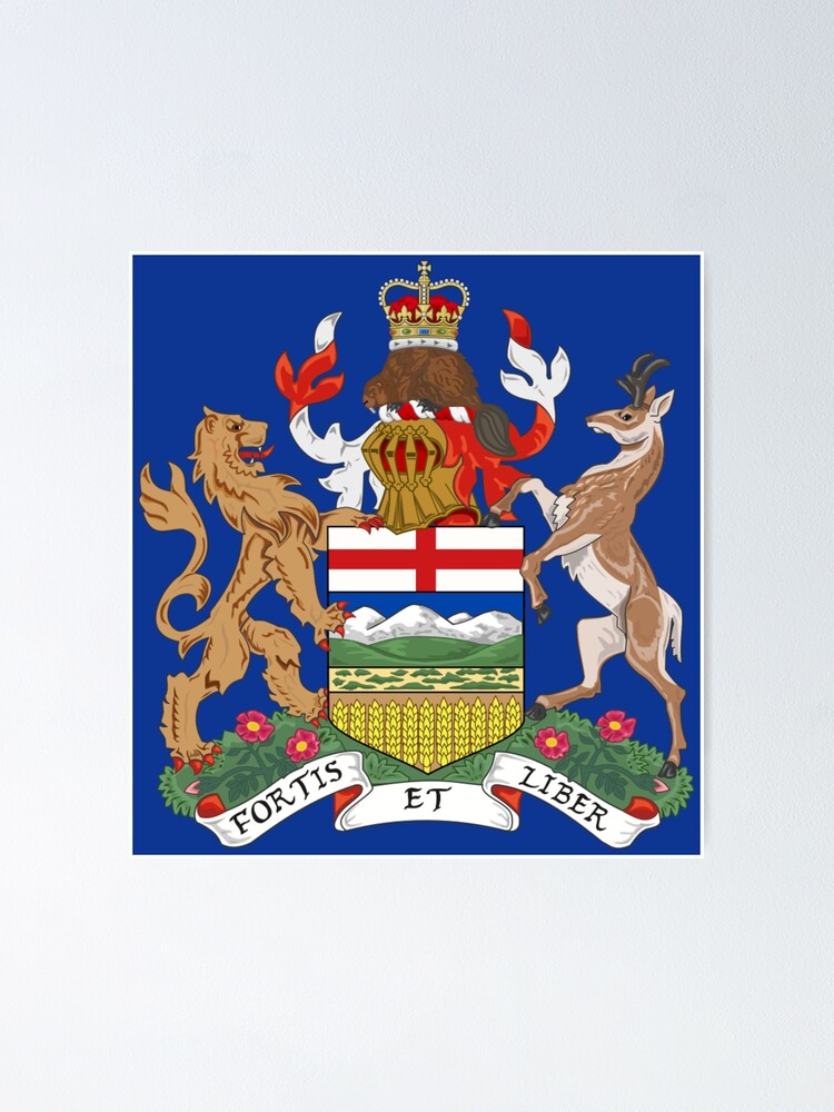 "Coat of Arms of Alberta, Canada" Poster for Sale by Shav Redbubble