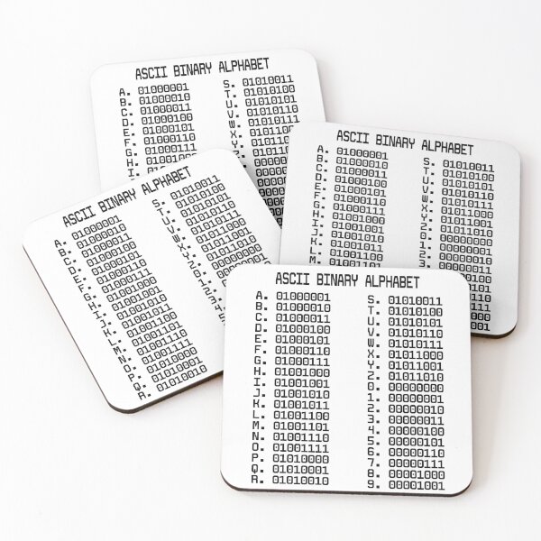 Item preview, Hacker ASCII  Binary Alphabet  & Numbers Table  designed and sold by clubtee.