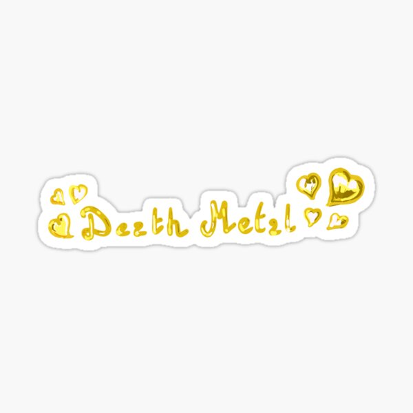death metal (gold) Sticker
