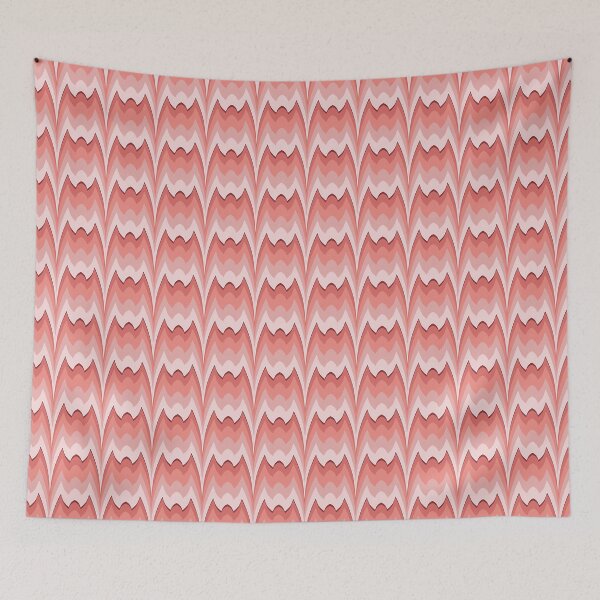 Item preview, Bargello curved flame stitch coral - seamless pattern designed and sold by colorofmagic.