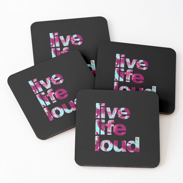 Item preview, "Live life loud" statement print designed and sold by TrueType.