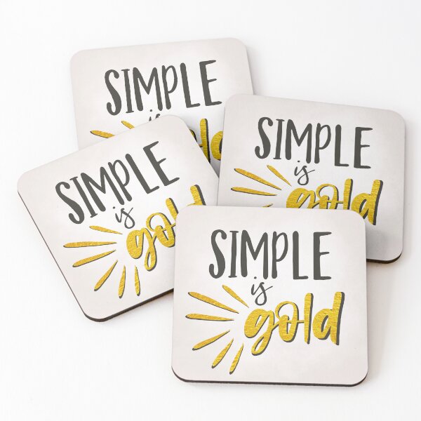 Item preview, Simple is gold quote designed and sold by Lena Pfitzner.