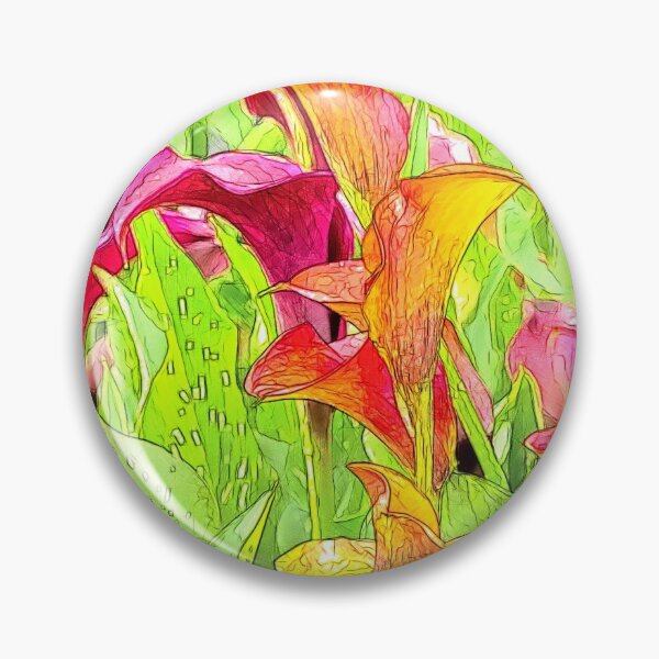 Item preview, Beautiful Calla Lily Color Sketch Full Print Lily of The Valley   designed and sold by aventi24.