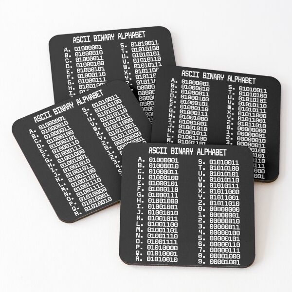 Item preview, Hacker ASCII  Binary Alphabet  & Numbers Table B  designed and sold by clubtee.