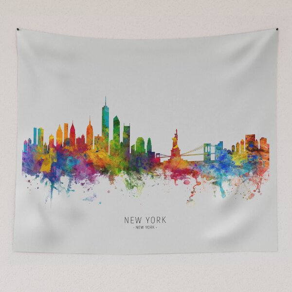 Item preview, New York Skyline Custom Grey designed and sold by ArtPrints.