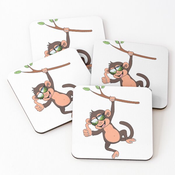 Item preview, Funny Monkey with Sunglasses designed and sold by AnimalsCartoon.