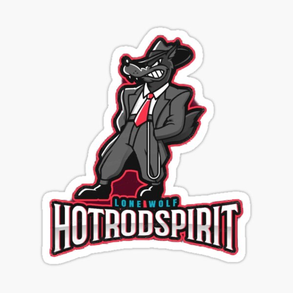 Aperçu de l'œuvre loup en costume gris lone wolf hotrodspirit créée et vendue par hotrodspirit.