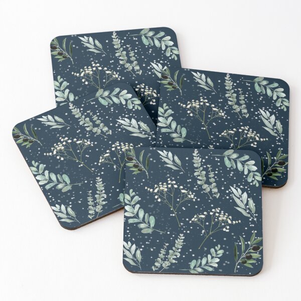 Item preview, Cute Sage green plant set for plant lovers - navy blue designed and sold by MNCO.