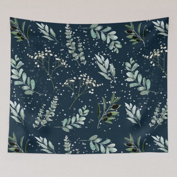 Item preview, Cute Sage green plant set for plant lovers - navy blue designed and sold by MNCO.