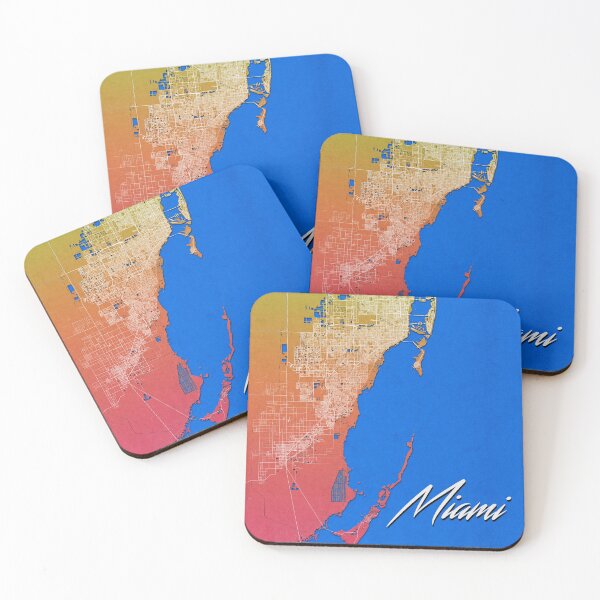 Item preview, Miami Florida Map Sun Art designed and sold by Wizardofpizza.