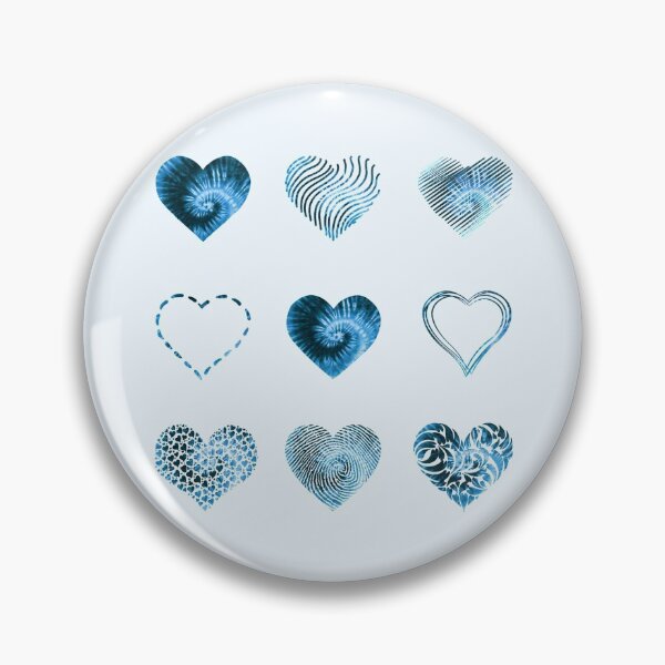 Item preview, Tie Dye Light Blue Hearts variety value pack designed and sold by everything4eva.