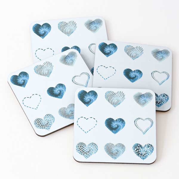 Item preview, Tie Dye Light Blue Hearts variety value pack designed and sold by everything4eva.