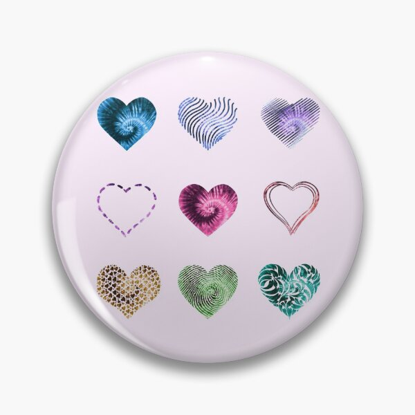Item preview, Tie Dye Rainbow Hearts variety value pack designed and sold by everything4eva.