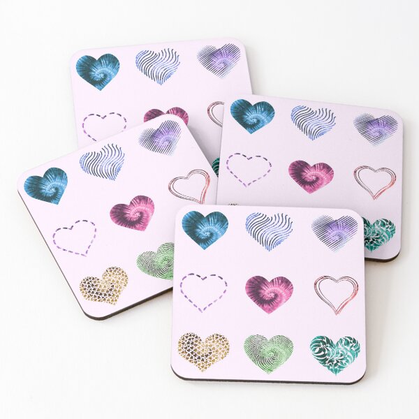 Item preview, Tie Dye Rainbow Hearts variety value pack designed and sold by everything4eva.