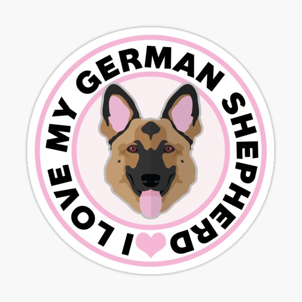Love My German Shepherd Sticker
