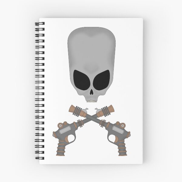 Item preview, Alien Skull and Blaster Color on White designed and sold by PK-inK.