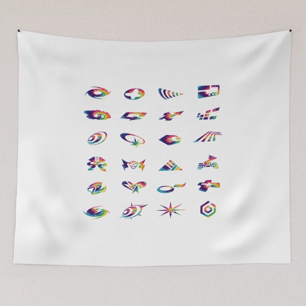 Item preview, Jet Set Radio Future (JSRF) Character Logos Tie Dye designed and sold by everything4eva.