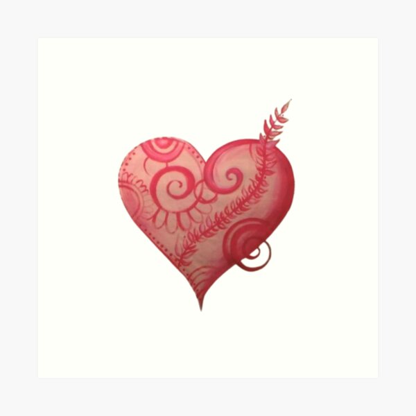 Kunstdrucke Abstraktes Herz Redbubble