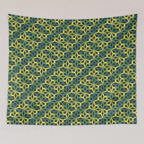 Item preview, Geometric Flower Petal Pattern (Green Yellow) designed and sold by John Uttley.