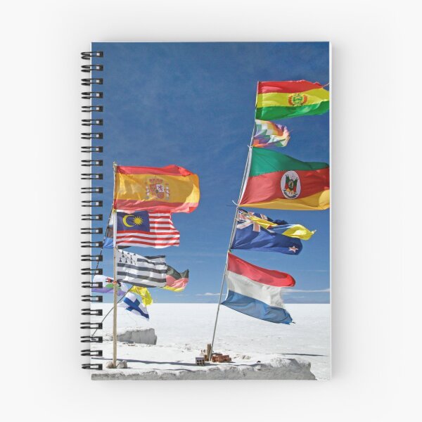 Item preview, Flags in Salar Uyuni deser designed and sold by Lensw0rld.