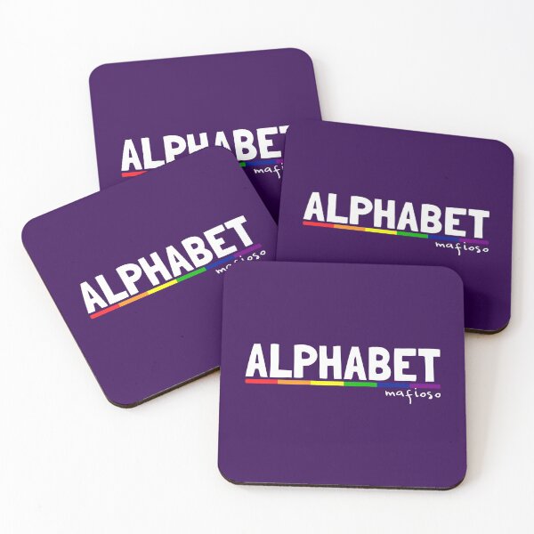 Item preview, Alphabet Mafioso Rainbow LGBT Typography designed and sold by Happy Puppy Print On Demand.