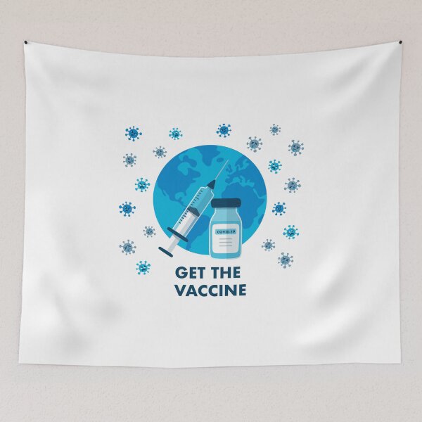 Item preview, Get the vaccine illustration covid-19 designed and sold by Benartstudio.