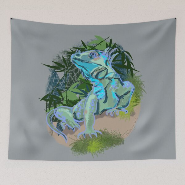 Item preview, Blue iguana designed and sold by orangerinka.