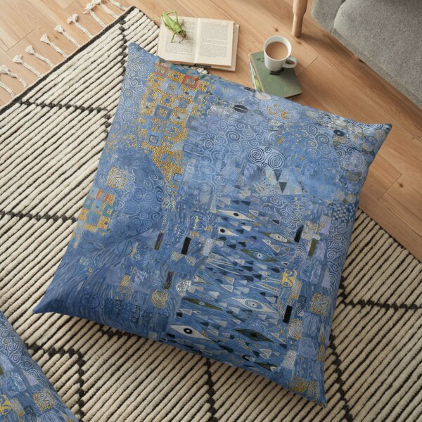 Klimt alone during night-time without Adele. Sad. Floor Pillow