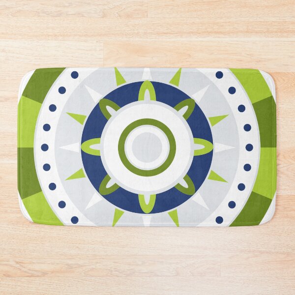 Item preview, Tribal Inspired Circle Pattern | Ornamental round pattern - Green and Blue designed and sold by beanibooi.
