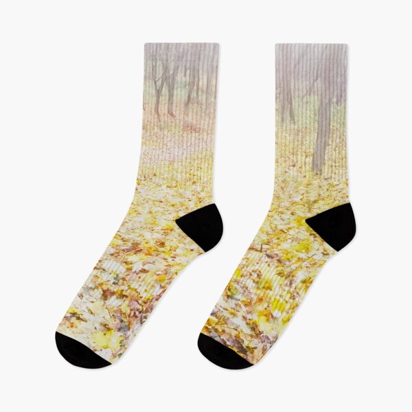 Item preview, Fog in an autumn forest, natural background  designed and sold by helenkaiy.