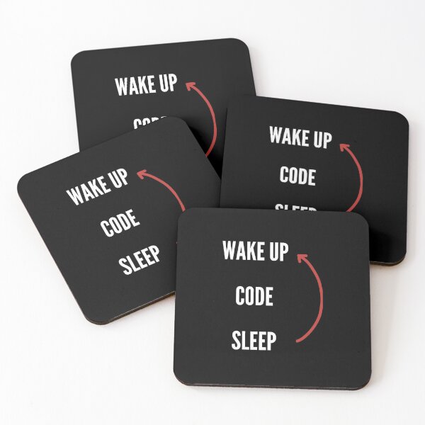 Item preview, Wake up, code, sleep, repeat, a day in the life of coder designed and sold by Humor Nation.