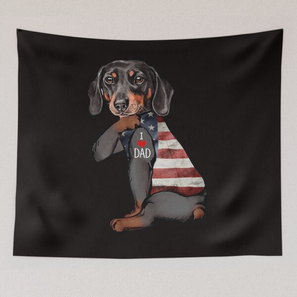 Item preview, Dachshund I Love Dad Tattoo Fathers Day designed and sold by BiancaMoss51.