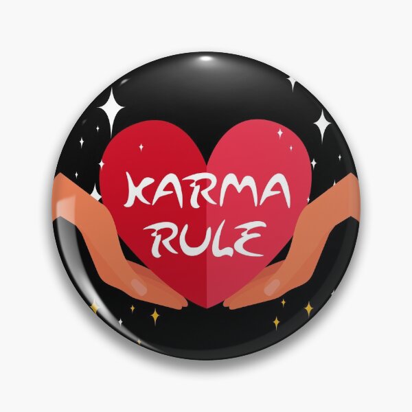 Item preview, Karma Rule - Oriental Style Love Heart Cupping Hands - Red on Black designed and sold by NoMatterLab.