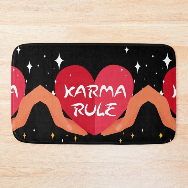 Item preview, Karma Rule - Oriental Style Love Heart Cupping Hands - Red on Black designed and sold by NoMatterLab.