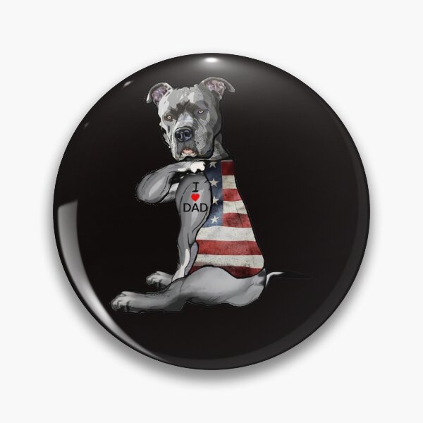 Item preview, Dog Pitbull I Love Mom Tattoo Fathers Day designed and sold by BiancaMoss51.
